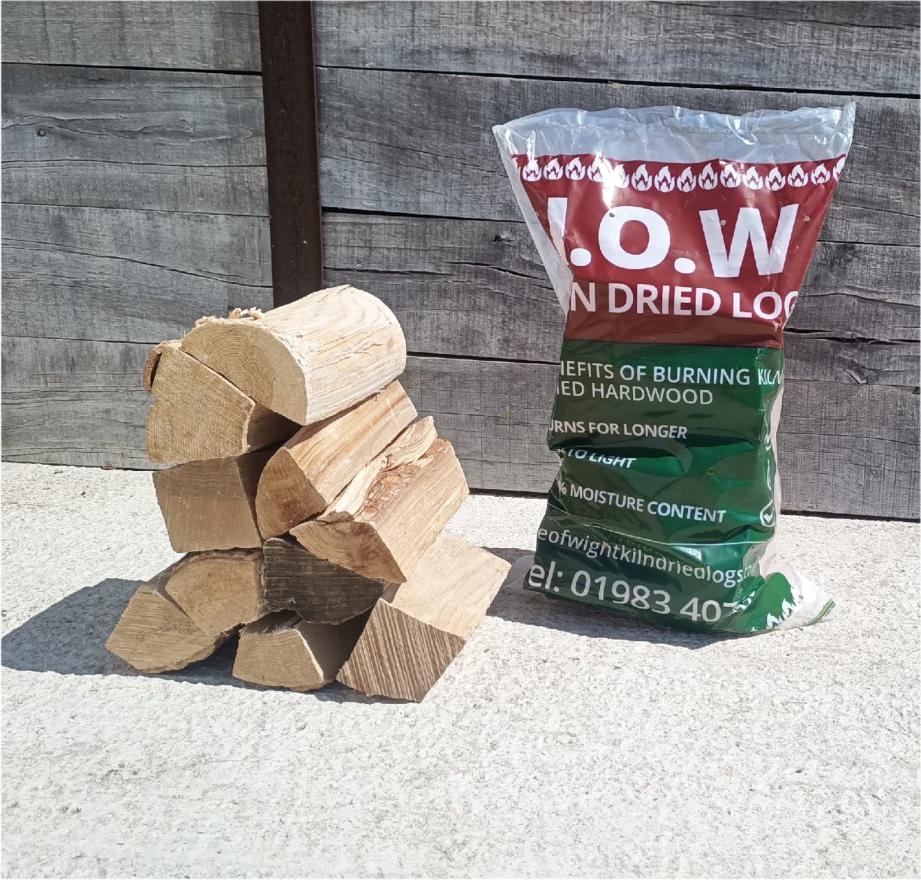 Sealed Bag of Logs (Bulk/Cubic Alternatives) Isle of Wight Kiln Dried